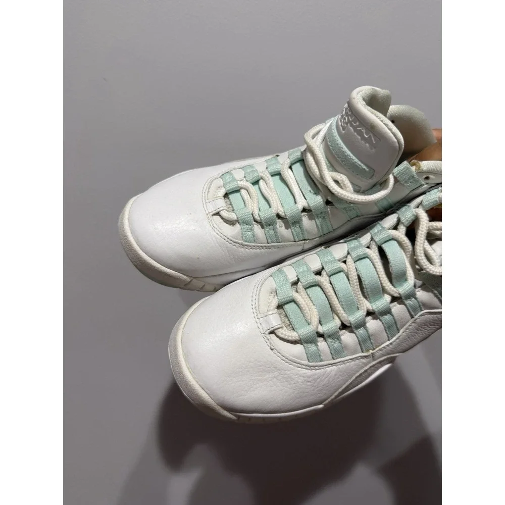 Size 6 2005 Air Jordan 10 Retro GS Ice Green 310806 131‎ J